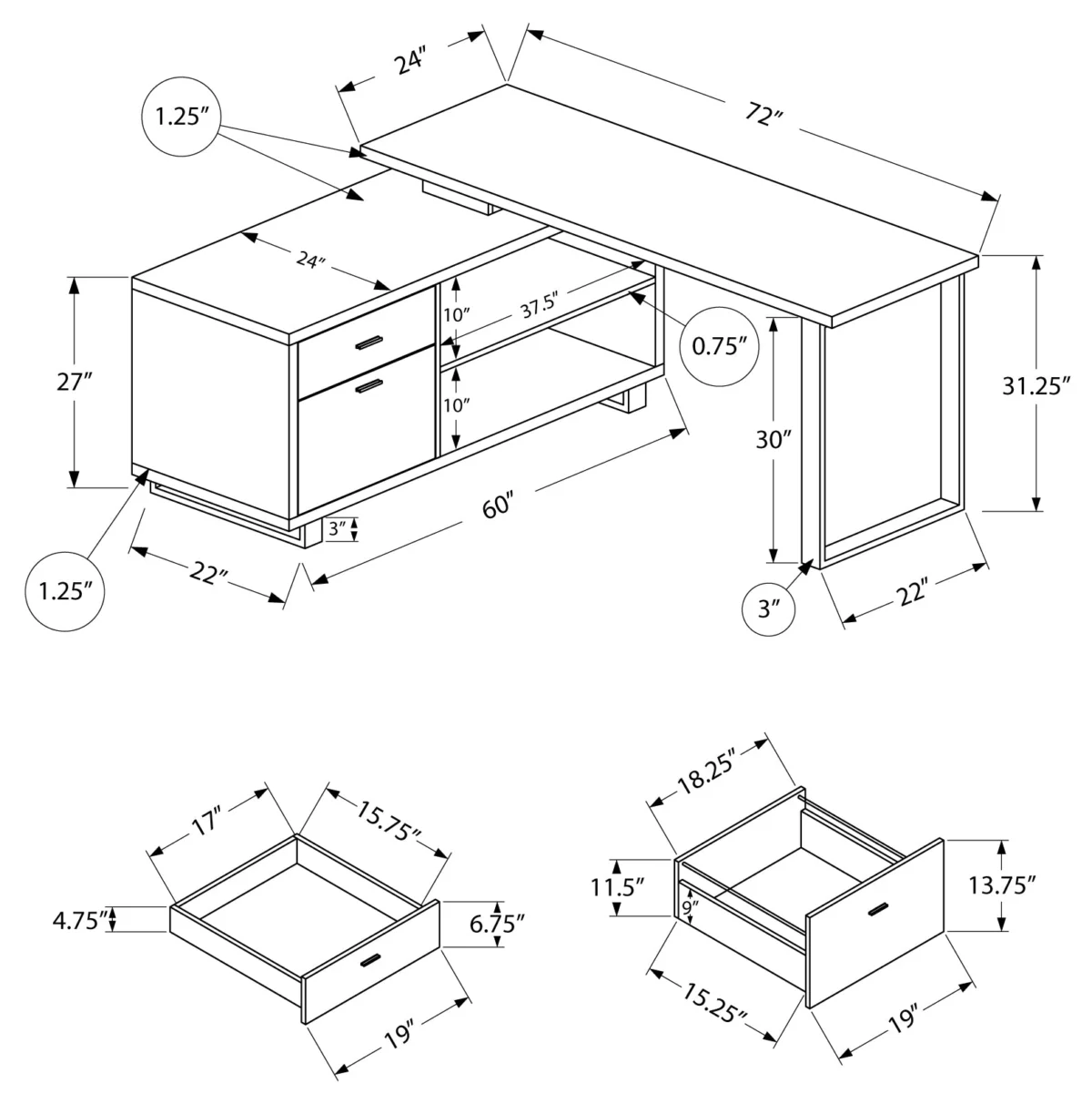 STRAVON EXEC™ – L-SHAPED EXECUTIVE DESK – I 7710 - Image 35