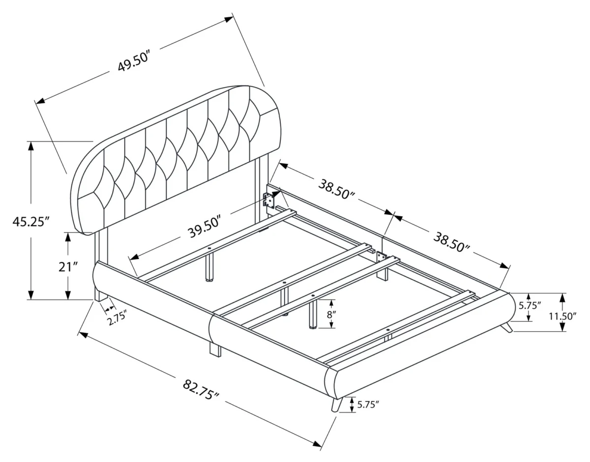 VANTAGE RETRO™ – UPHOLSTERED SINGLE BED – I-5982T - Image 4