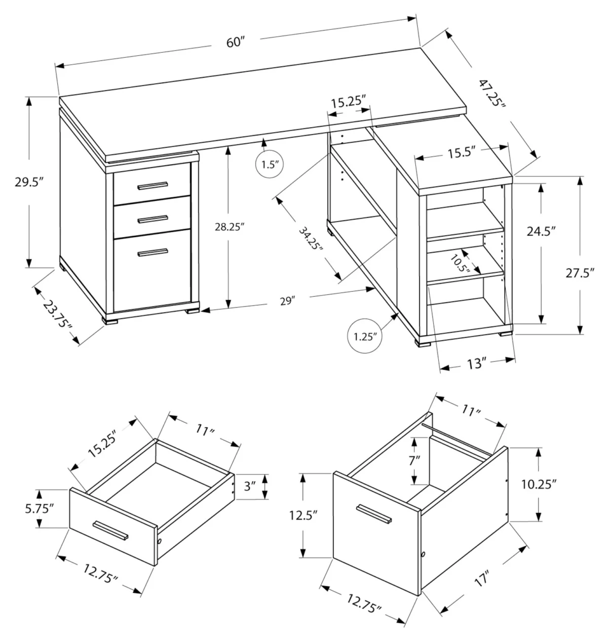VANTEX CORNER™ – L-SHAPED RECLAIMED OFFICE DESK – I 7421 - Image 27