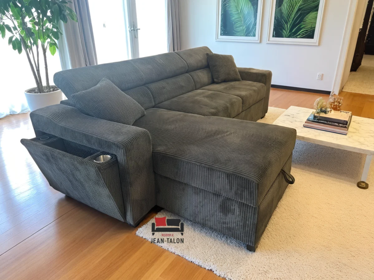 VelourLux™ Modular Velvet Sofa Bed – 6286 - Image 3