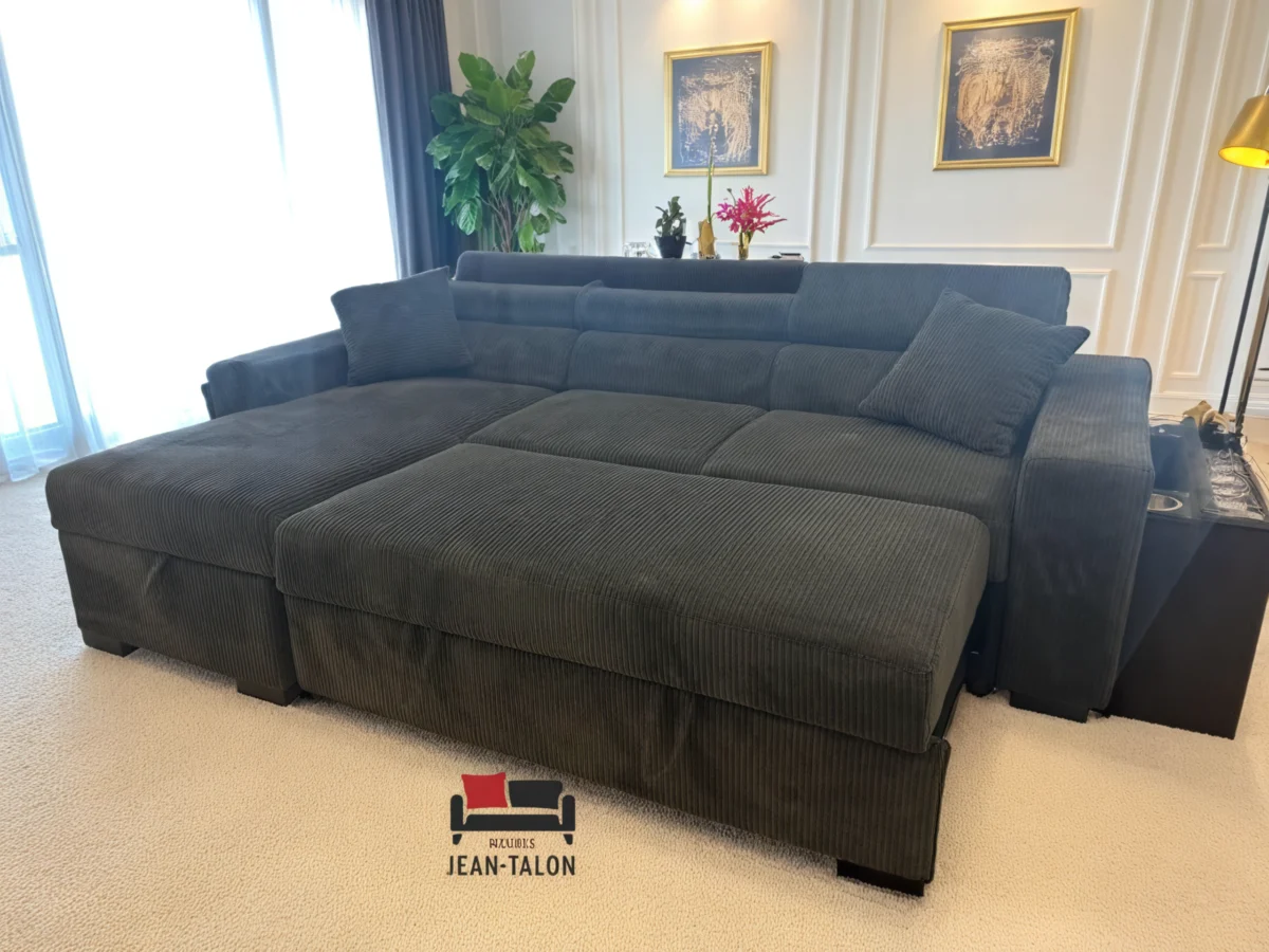 VelourLux™ Modular Velvet Sofa Bed – 6286 - Image 5