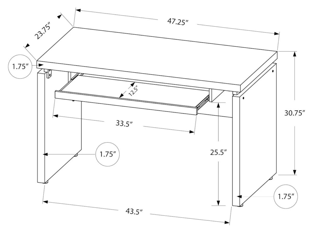 VELTORIX™ – MODERN COMPUTER OFFICE DESK – I 7439 - Image 4