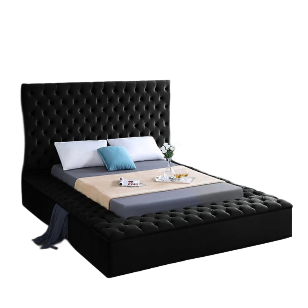 Velvet Fabric Storage Bed IF-5792 - Image 2