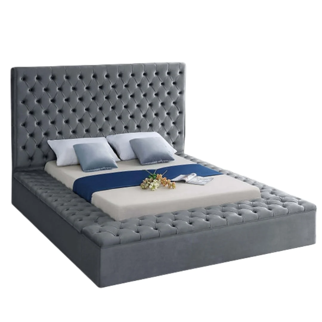Velvet Fabric Storage Bed IF-5792 - Image 3