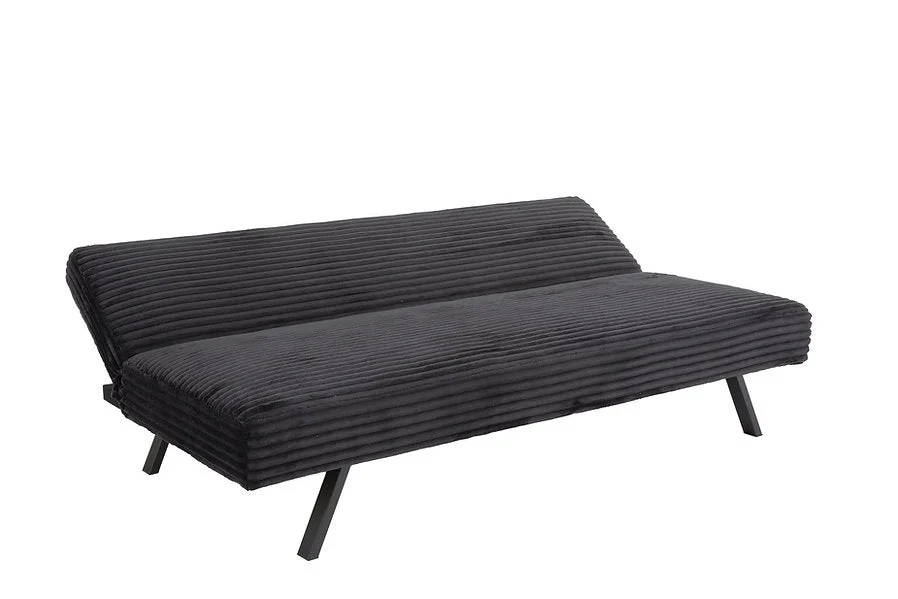 VELVET STRIDE™ – BLACK CORDUROY SOFA BED – IF-8065 - Image 5