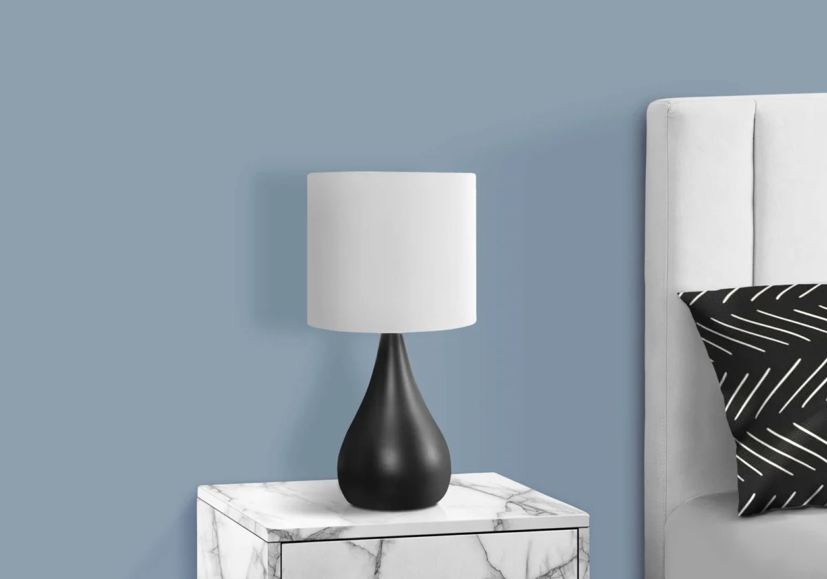 VIRELLE TEARDROP™ – CONTEMPORARY BLACK TABLE LAMP SET (2-PIECE) – I 9639 - Image 5